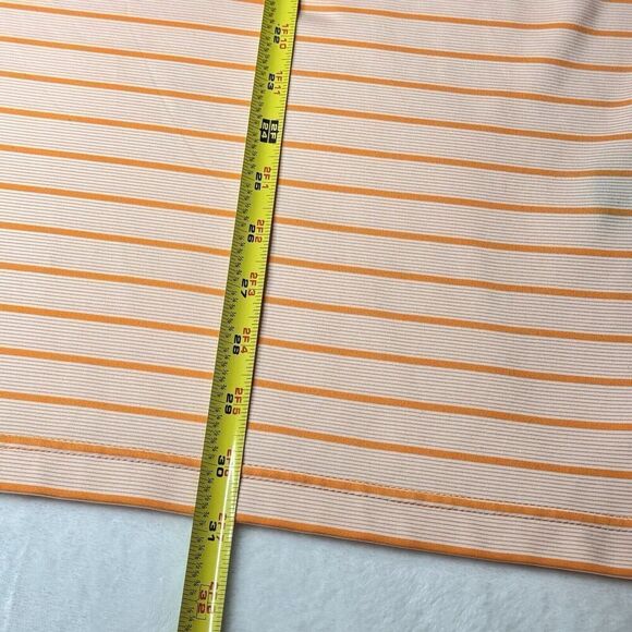 Oxford Golf Sz XL Super Dry COOLMAX Polo Men's Orange White Stripe  0199 - Picture 11 of 13